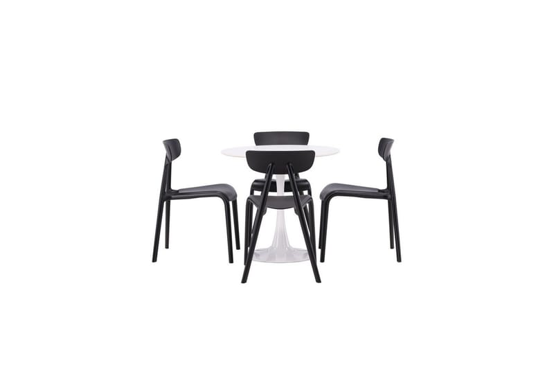 Rundt spisesett Hamden, Ursholmen - Svart - Møbler - Bord - Spisegruppe