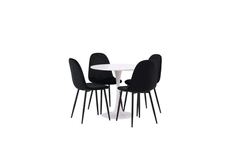 Rundt spisesett Hamden, Polar - Velvet - Møbler - Bord - Spisegruppe