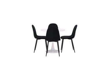 Rundt spisesett Hamden, Polar - Velvet - Møbler - Bord - Spisegruppe