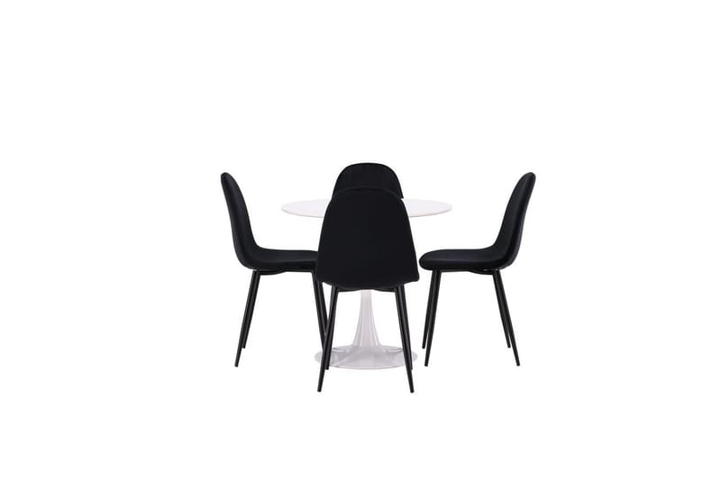 Rundt spisesett Hamden, Polar - Velvet - Møbler - Bord - Spisegruppe