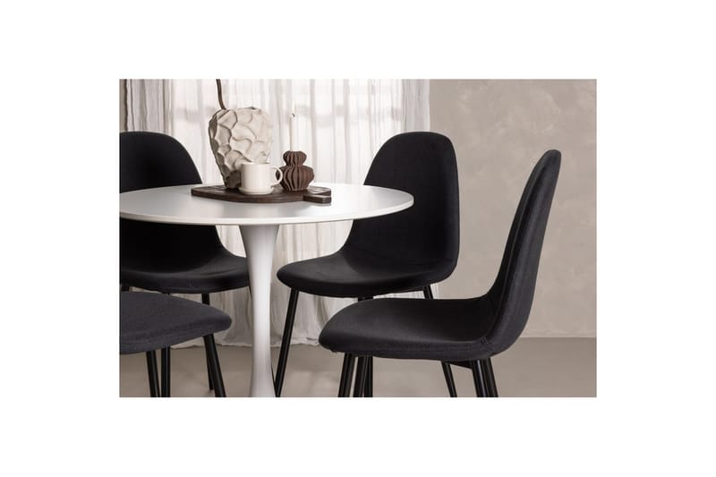 Rundt spisesett Hamden, Polar - Polyester - Møbler - Bord - Spisegruppe