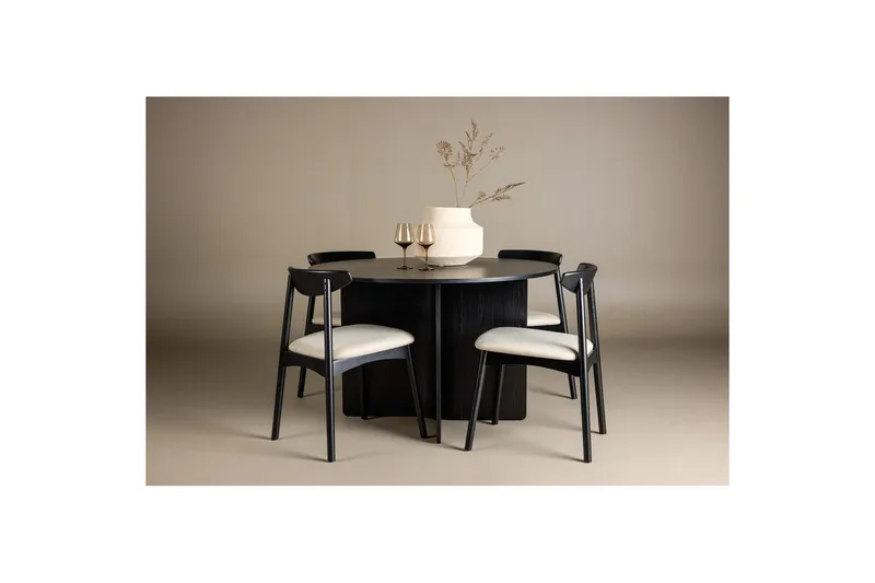 Rundt spisesett Ven, Tyresö - Svart - Møbler - Bord - Spisegruppe