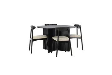 Rundt spisesett Ven, Tyresö - Svart - Møbler - Bord - Spisegruppe