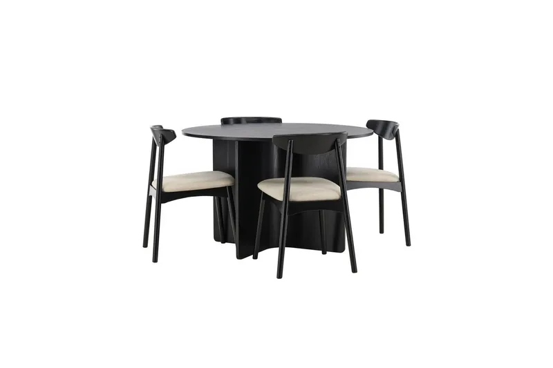 Rundt spisesett Ven, Tyresö - Svart - Møbler - Bord - Spisegruppe
