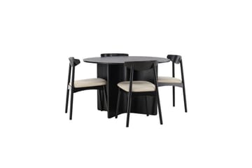 Rundt spisesett Ven, Tyresö - Svart - Møbler - Bord - Spisegruppe