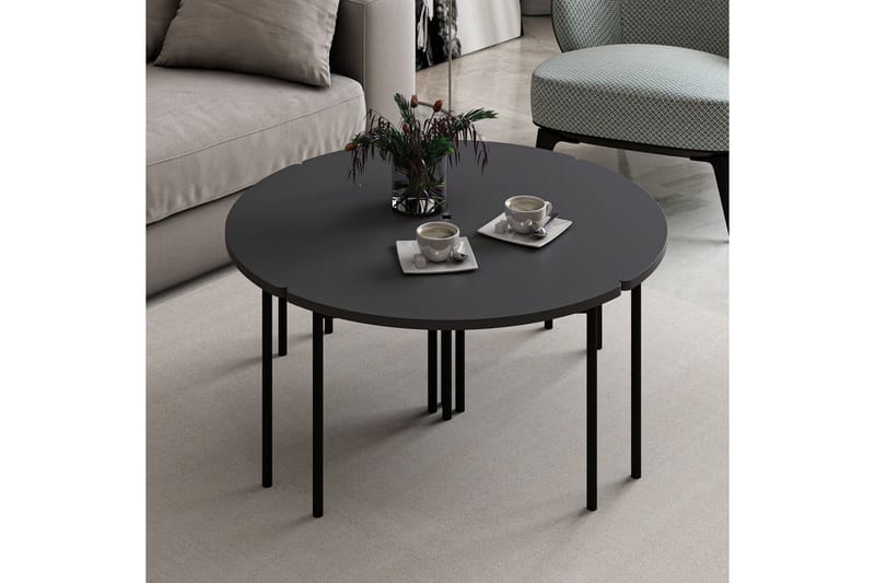 Rusele Sofabord 90 cm - Antrasitt - Møbler - Bord - Sofabord & salongbord