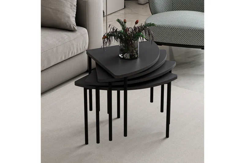 Rusele Sofabord 90 cm - Antrasitt - Møbler - Bord - Sofabord & salongbord