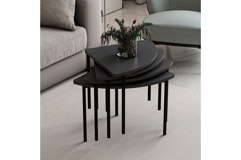 Rusele Sofabord 90 cm - Antrasitt - Møbler - Bord - Sofabord & salongbord