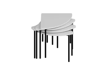 Rusele Sofabord 90 cm - Hvit - Møbler - Bord - Sofabord & salongbord