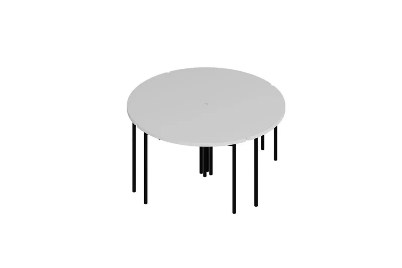 Rusele Sofabord 90 cm, Hvit