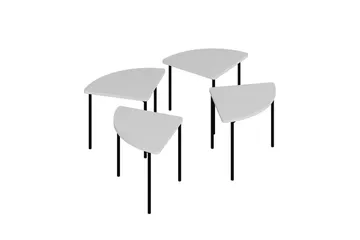 Rusele Sofabord 90 cm - Hvit - Møbler - Bord - Sofabord & salongbord