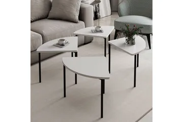 Rusele Sofabord 90 cm - Hvit - Møbler - Bord - Sofabord & salongbord