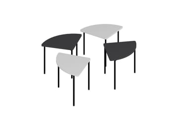 Rusele Sofabord 90 cm - Hvit/Antrasitt - Møbler - Bord - Sofabord & salongbord