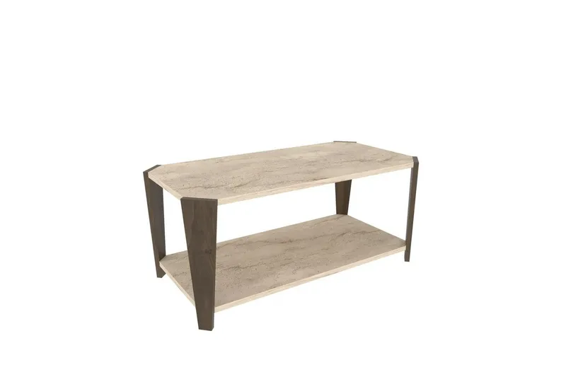 Rylas Stuebord 91 cm, Valnøtt/Travertin