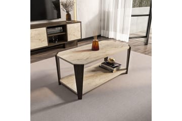 Rylas Stuebord 91 cm - Valnøtt/Travertin - Møbler - Bord - Sofabord & salongbord