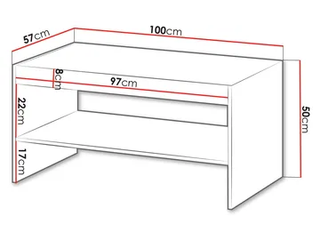 Rynlin Sofabord 100 cm - Møbler - Bord - Sofabord & salongbord