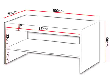 Rynlin Sofabord 100 cm - Møbler - Bord - Sofabord & salongbord