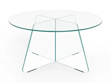 Ryvos salongbord i glass 80 cm rundt - Krystallklar - Møbler - Bord - Sofabord & salongbord