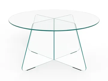 Ryvos salongbord i glass 80 cm rundt - Krystallklar - Møbler - Bord - Sofabord & salongbord