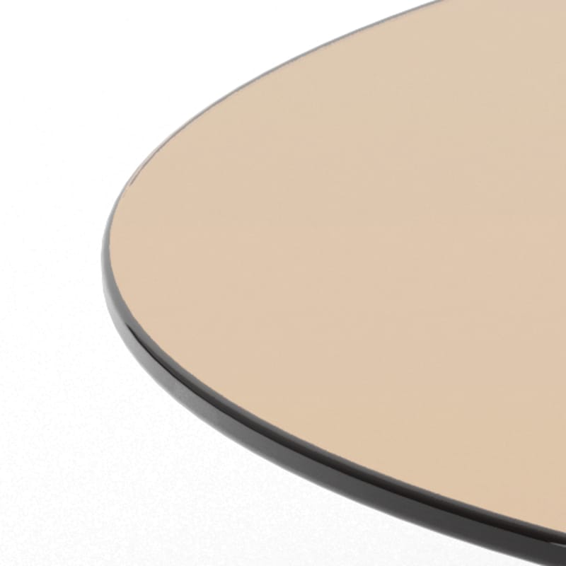 Ryvos sofabord i glass 80 cm rundt - Brun - Møbler - Bord - Sofabord & salongbord