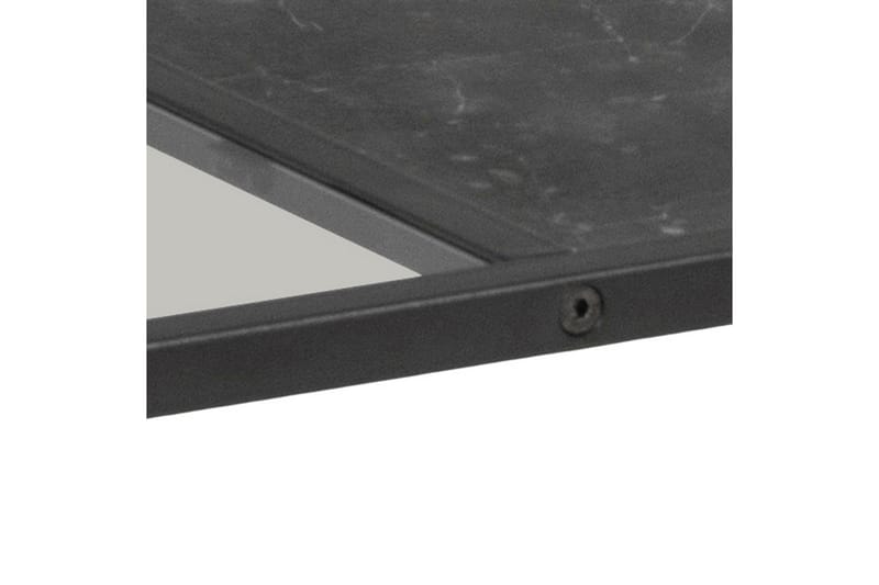 Saklani 120x60 cm Rektangulært Sofabord i Metall med Glassplate - Svart - Møbler - Bord - Marmorbord