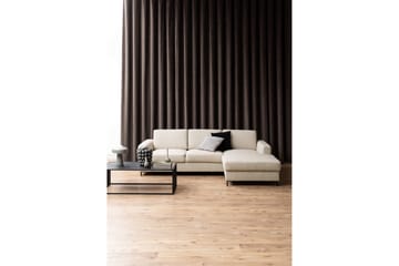 Saklani 120x60 cm Rektangulært Sofabord i Metall med Glassplate - Svart - Møbler - Bord - Marmorbord
