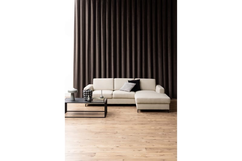 Saklani 120x60 cm Rektangulært Sofabord i Metall med Glassplate - Svart - Møbler - Bord - Marmorbord