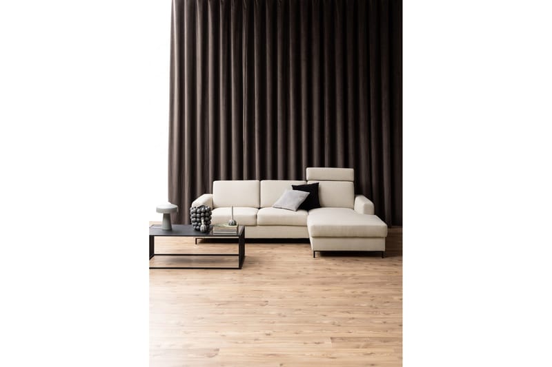 Saklani 120x60 cm Rektangulært Sofabord i Metall med Glassplate - Svart - Møbler - Bord - Marmorbord