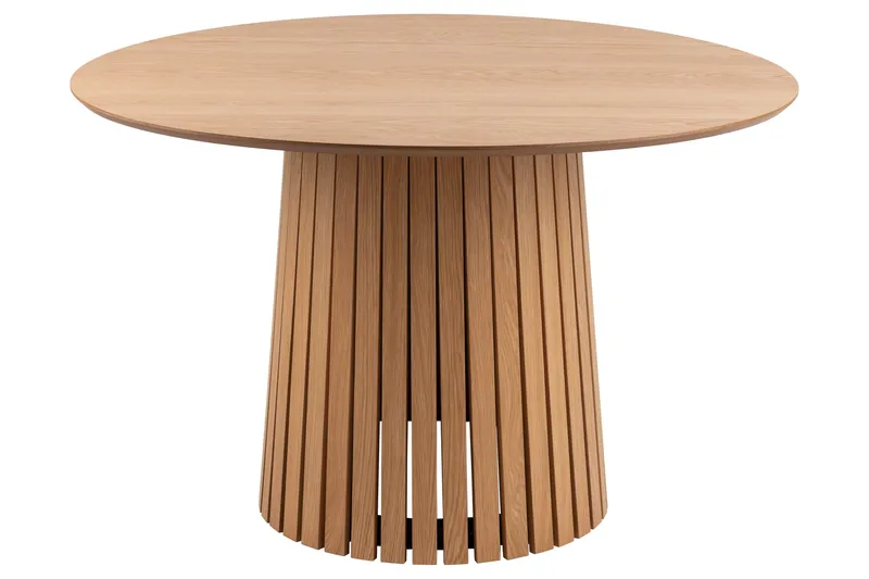 Saku Rundt Spisebord 120 cm med Tre- og Eikeutseende, Beige