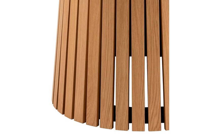 Saku Rundt Spisebord 120 cm med Tre- og Eikeutseende - Beige - Møbler - Bord - Spisebord & kjøkkenbord