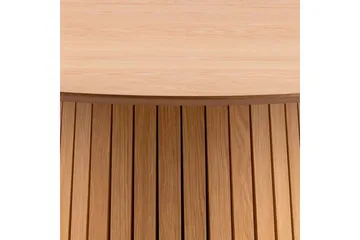Saku Rundt Spisebord 120 cm med Tre- og Eikeutseende - Beige - Møbler - Bord - Spisebord & kjøkkenbord