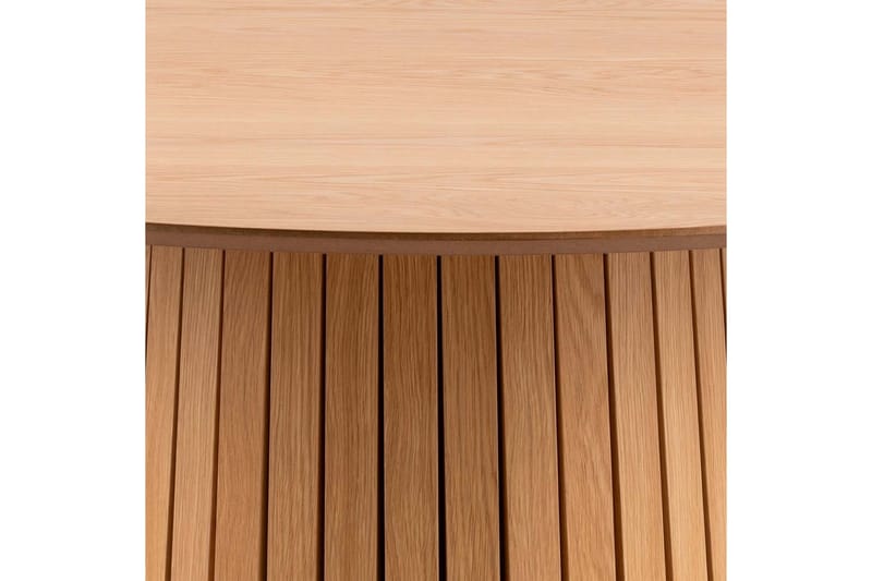 Saku Rundt Spisebord 120 cm med Tre- og Eikeutseende - Beige - Møbler - Bord - Spisebord & kjøkkenbord
