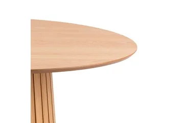 Saku Rundt Spisebord 120 cm med Tre- og Eikeutseende - Beige - Møbler - Bord - Spisebord & kjøkkenbord