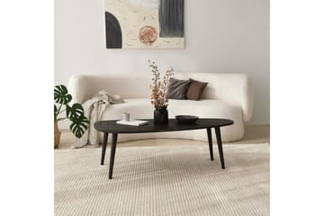Saldus 115 cm Ovalt Salongbord i Malt Tre - Mørkebrun - Møbler - Bord - Sofabord & salongbord