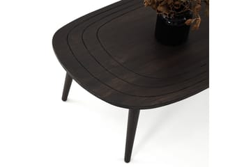 Saldus 115 cm Ovalt Salongbord i Malt Tre - Mørkebrun - Møbler - Bord - Sofabord & salongbord