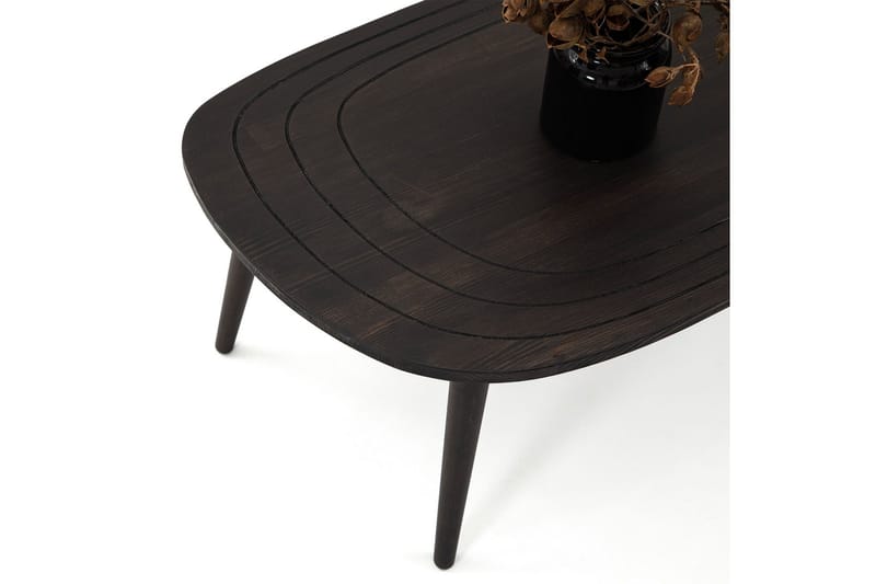 Saldus 115 cm Ovalt Salongbord i Malt Tre - Mørkebrun - Møbler - Bord - Sofabord & salongbord