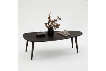 Saldus 115 cm Ovalt Salongbord i Malt Tre - Mørkebrun - Møbler - Bord - Sofabord & salongbord