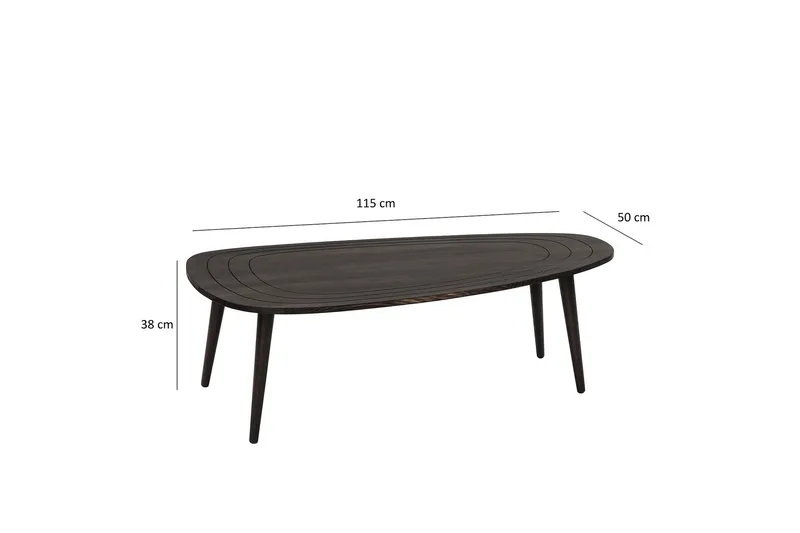 Saldus Sofabord 115 cm - Antrasitt - Møbler - Bord - Sofabord & salongbord