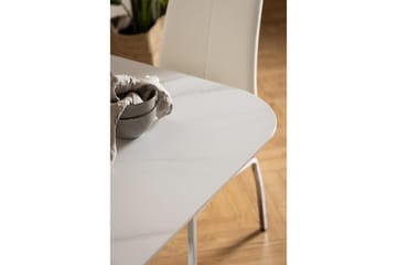 Salm Spisebord 90 cm Kvadratisk - Hvit - Møbler - Bord - Spisebord & kjøkkenbord