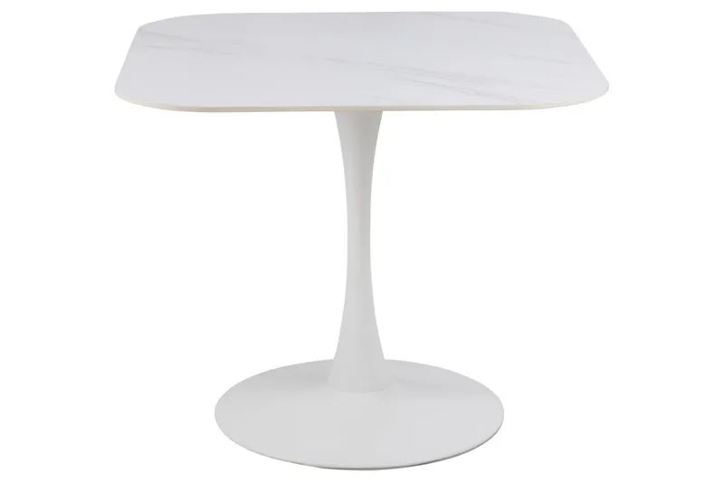 Salm Spisebord 90 cm Kvadratisk - Hvit - Møbler - Bord - Spisebord & kjøkkenbord