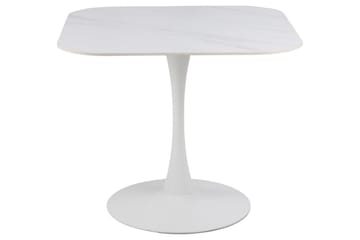 Salm Spisebord 90 cm Kvadratisk - Hvit - Møbler - Bord - Spisebord & kjøkkenbord