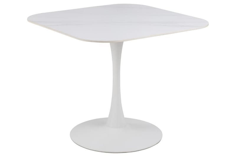 Salm Spisebord 90 cm Kvadratisk - Hvit - Møbler - Bord - Spisebord & kjøkkenbord