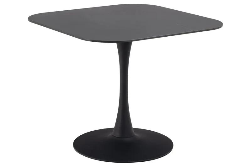 Salm Spisebord 90 cm Kvadratisk, Svart