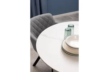 Salm Spisebord 90 cm Rundt - Hvit - Møbler - Bord - Spisebord & kjøkkenbord