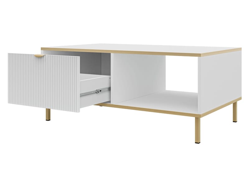 Salmor Sofabord 100 cm - Hvit - Møbler - Bord - Sofabord & salongbord