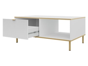 Salmor Sofabord 100 cm - Hvit - Møbler - Bord - Sofabord & salongbord