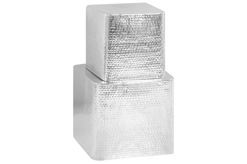Salongbord 2 stk sølv aluminium - Sofabord & salongbord