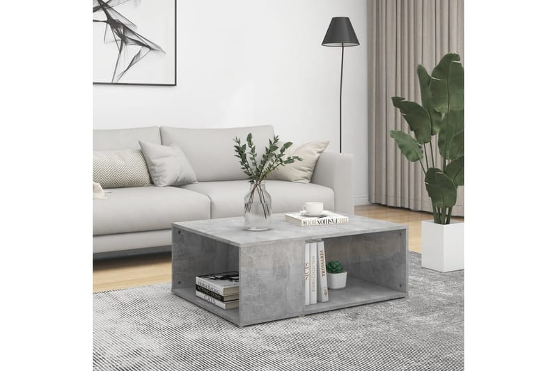 Salongbord betonggrå 90x67x33 cm sponplate - Grå - Sofabord & salongbord