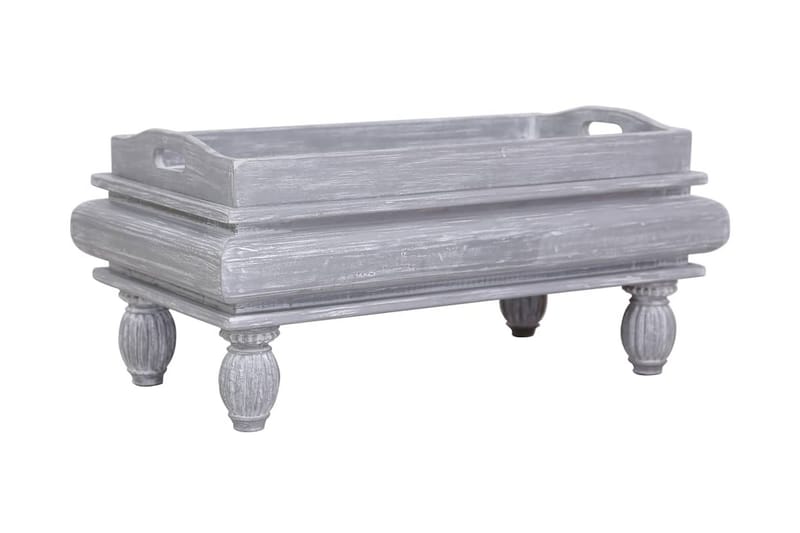 Salongbord grå 90x50x40 cm heltre mahogni - Grå - Sofabord & salongbord