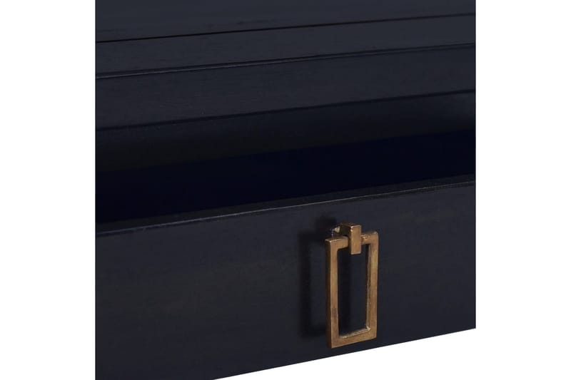Salongbord lys svart kaffe 68x68x30 cm heltre mahogni - Svart - Sofabord & salongbord